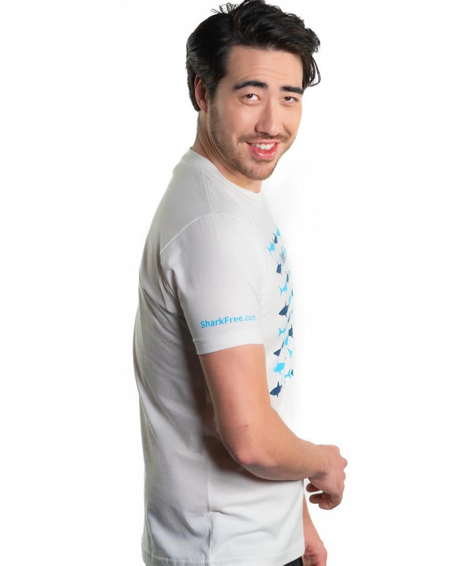 Natural Save the Sharks Tee